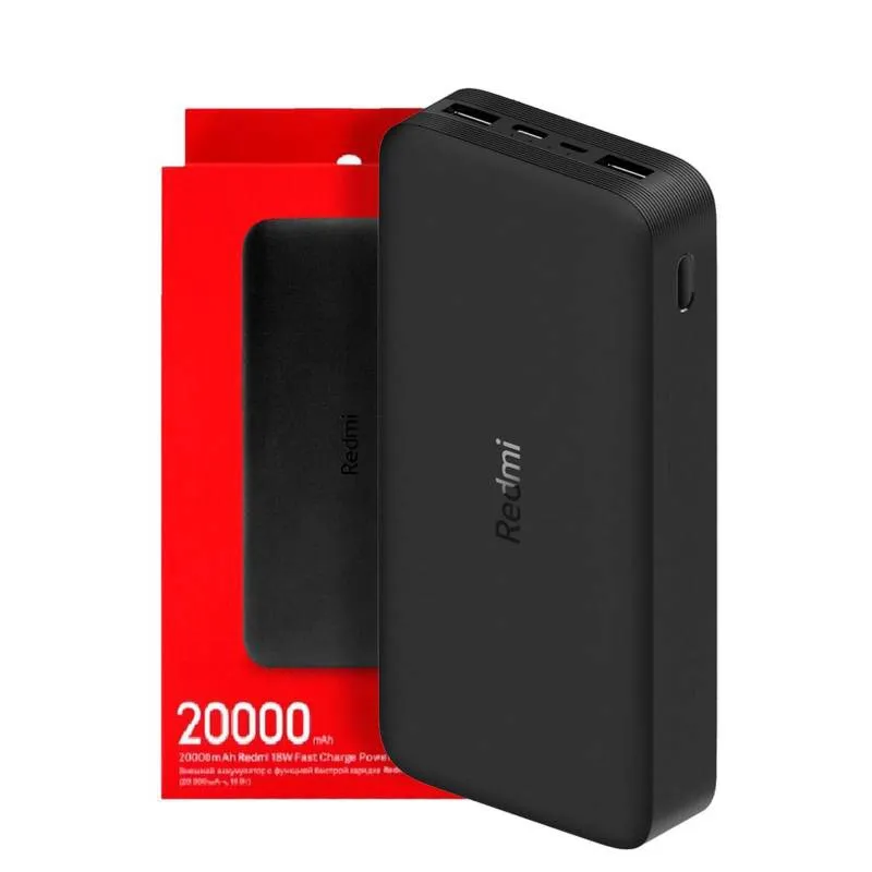 Redmi 20000mAh 18W Fast Charging Power Bank | Dual USB Output Portable Charger