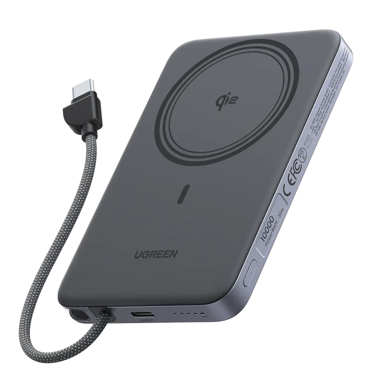 UGREEN 10000mAh 15W Qi2 MagFlow Air Magnetic Wireless Power Bank